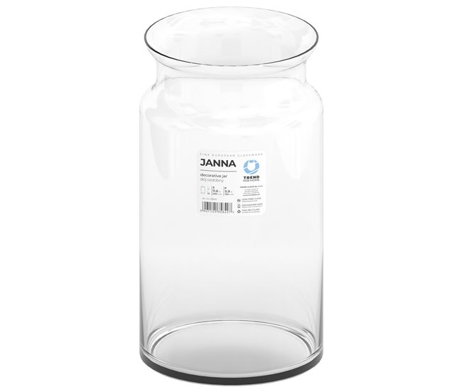 Conforama Jarrón JANNA cristal 29 5x16x16cm marca TREND GLASS