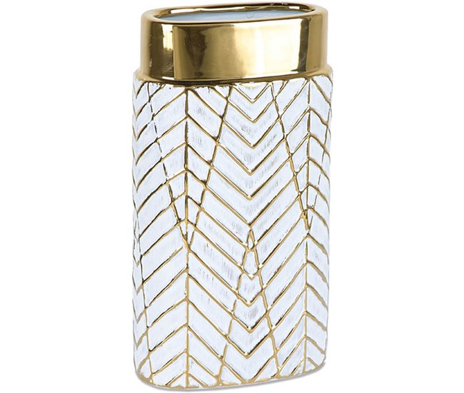 Conforama Jarron Presume De Casa Alodie 15*28*5 Dorado Ceramica