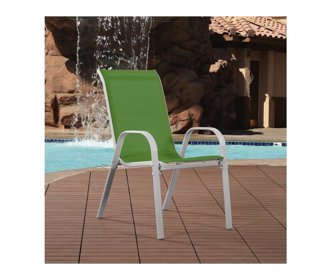 Conforama Juego De 2 Sillas Jardín Textileno "Cordoba" - Phoenix - Verde