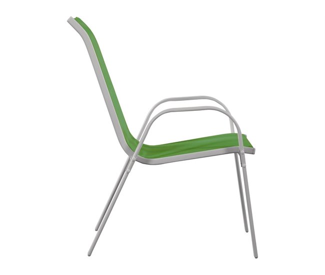 Conforama Juego De 2 Sillas Jardín Textileno "Cordoba" - Phoenix - Verde