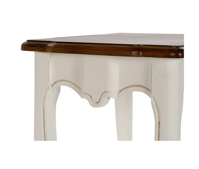 Conforama Juego De 3 Mesas DKD Home Decor Blanco Marrón 60 X 40 X 66 Cm