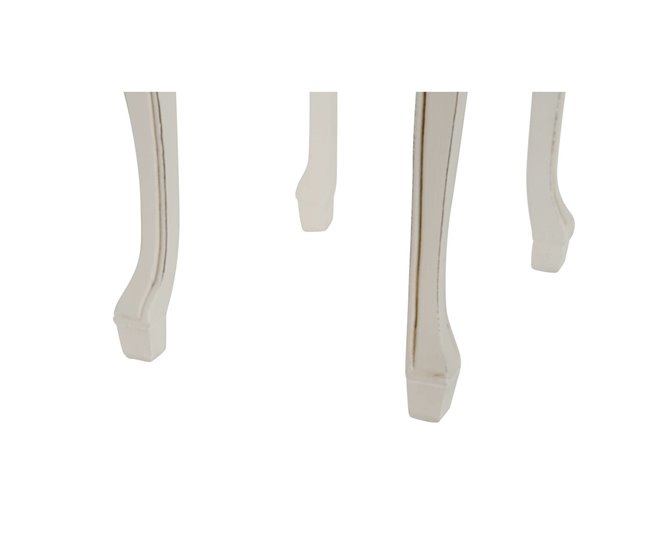 Conforama Juego De 3 Mesas DKD Home Decor Blanco Marrón 60 X 40 X 66 Cm