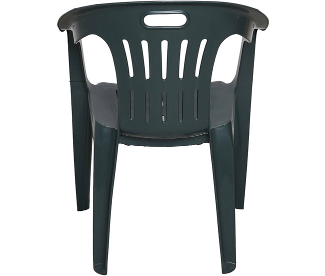 Conforama Juego De 4 Sillas De Exterior Dmotti Asientos De Jardín Silla Para Mesa De Comedor Sillón De Exterior 100% Made In Italy 56x57h80 Cm Verde