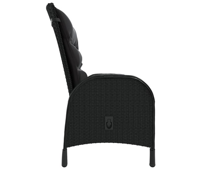 Conforama Juego De Bistró Jardín 5 Piezas Ratán Sintético Negro