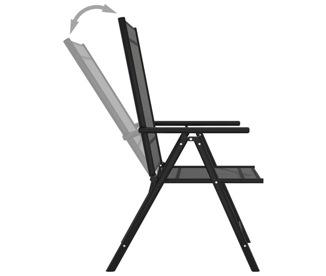 Conforama Juego De Comedor De Jardin 10 Piezas Negro Y Gris Antracita