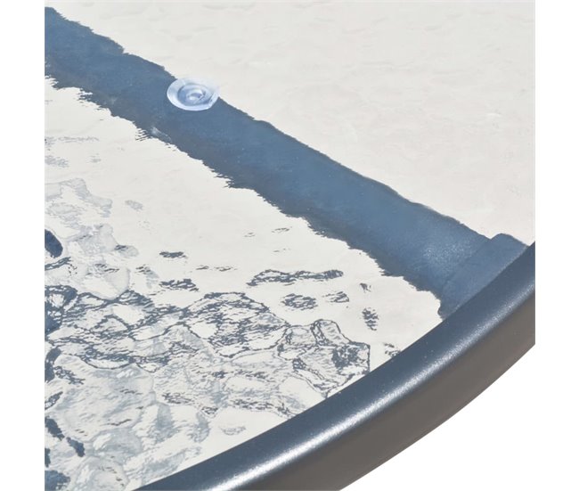 Conforama Juego De Comedor De Jardín 5 Piezas De Acero Negro VidaXL