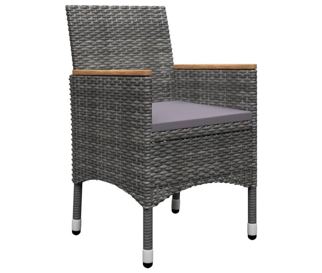 Conforama Juego De Comedor De Jardin De 5 Piezas Gris