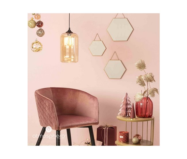 Conforama Juego De Espejos Atmosphera 36005 Hexagonal Negro