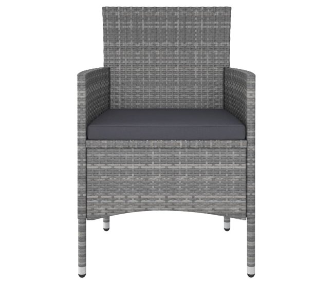 Conforama Juego De Muebles De Jardin De 5 Piezas Ratán Sintético Gris