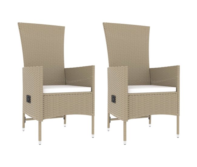 Conforama Juego De Muebles Jardin 3 Piezas Acero Y Ratán Sintético Beige