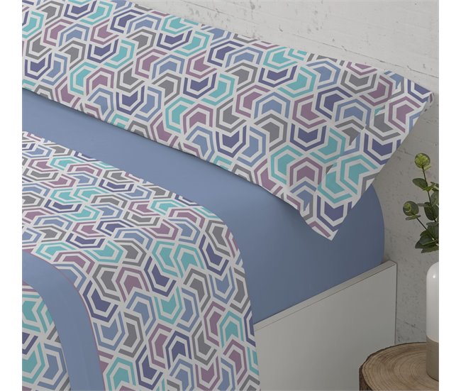 Conforama Juego De Sábanas Tres Piezas Cama De 90cm Diania Azul Donegal