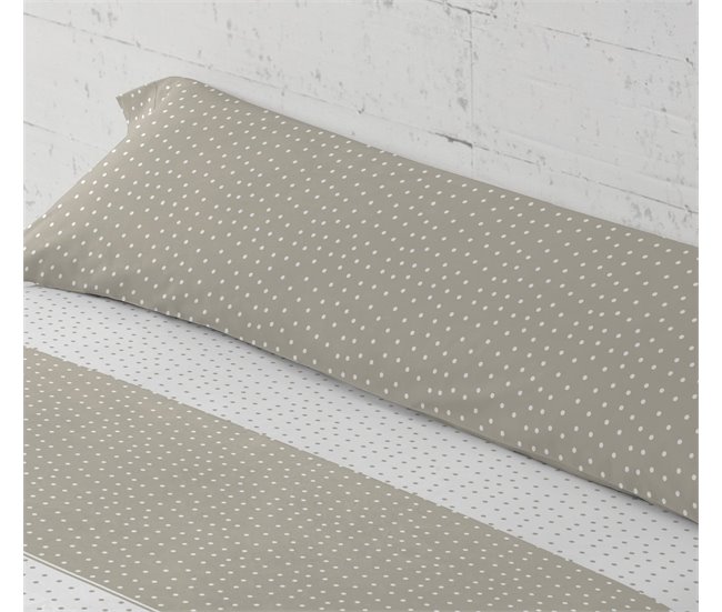 Conforama Juego De Sábanas Tres Piezas Cama De 90cm Lunares Beige Donegal
