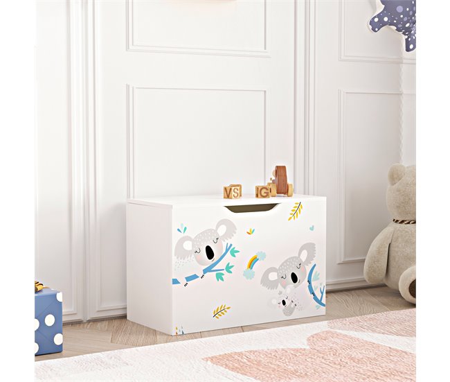 Conforama Juguetero Para Niños Oleiros Motivo Koala Aglomerado 40 X 60 X 30 Cm Multicolor [en.casa]