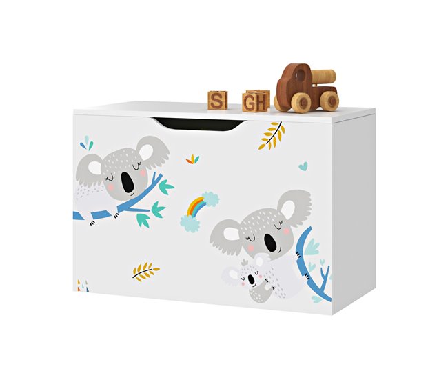 Conforama Juguetero Para Niños Oleiros Motivo Koala Aglomerado 40 X 60 X 30 Cm Multicolor [en.casa]