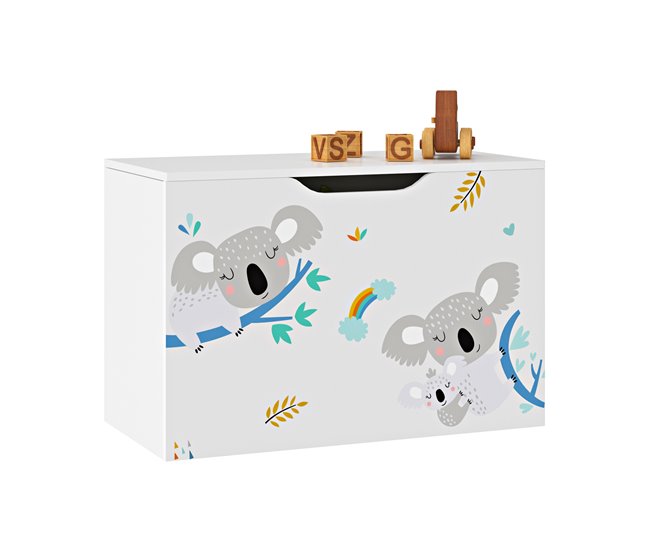 Conforama Juguetero para niños Oleiros motivo koala aglomerado 40 x 60 x 30 cm multicolor [en.casa]