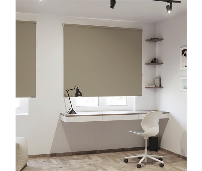 Conforama KAATEN Colors Estor Enrollable Opaco Oscurante | Medidas 90x250 | Color: Latte| Fabricado En Europa | Garantía 3 Años