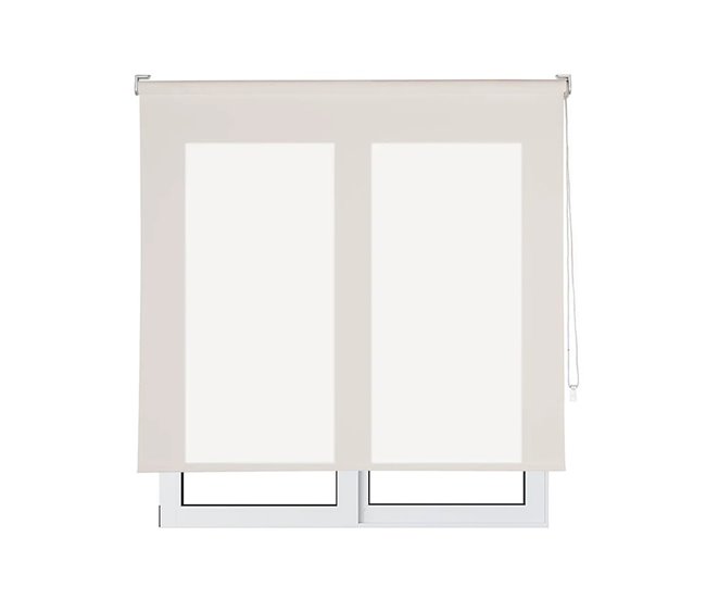 Conforama KAATEN Estor Enrollable Screen | Apertura 10% | Medidas 105x250 | Color: Blanco Lino | Fabricado en Europa | Garantía 3 años