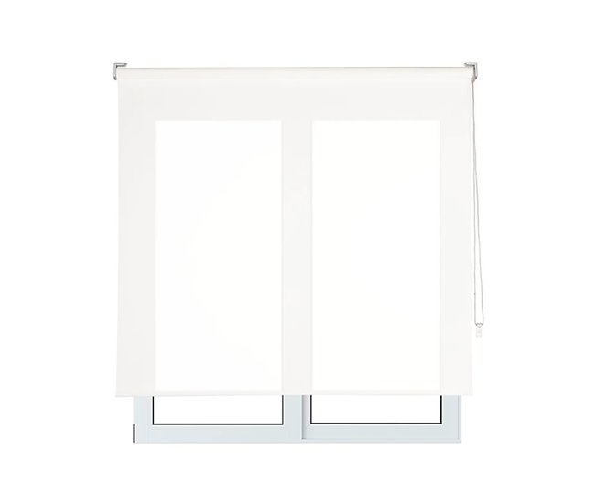 Conforama KAATEN Estor Enrollable Screen | Apertura 10% | Medidas 105x250 | Color: Blanco | Fabricado en Europa | Garantía 3 años