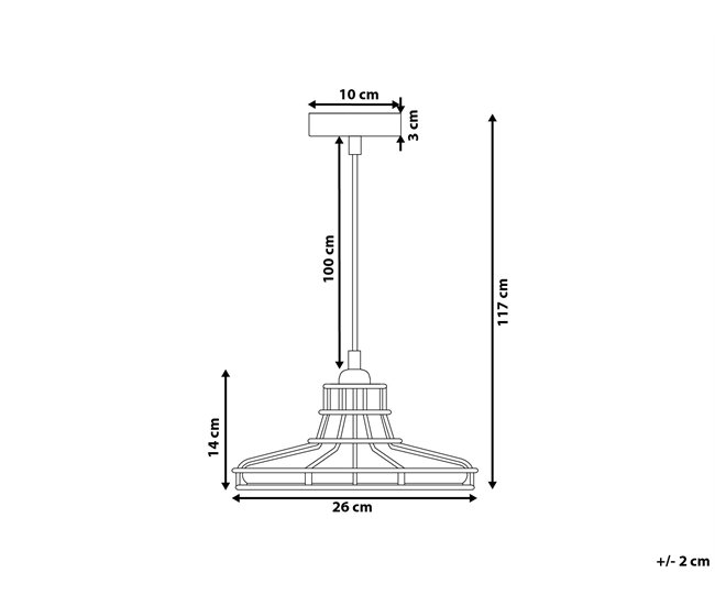Conforama Lámpara Colgante De Vidrio Cobrizo/ámbar TORRE