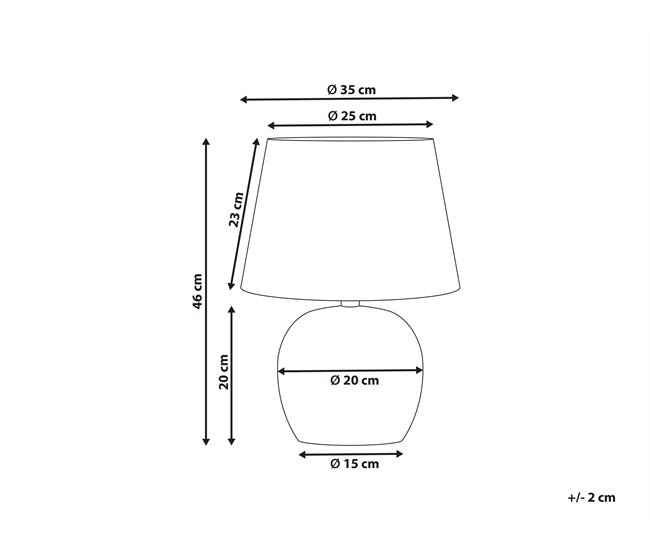 Conforama Lámpara De Mesa Azul Y Blanco 46 Cm NEIRA