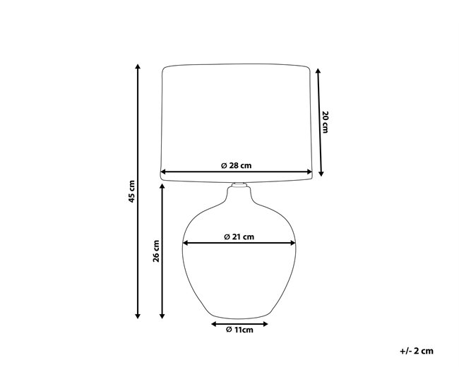 Conforama Lámpara De Mesa De Cerámica En Blanco Y Negro YUNES
