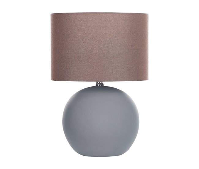 Conforama Lámpara de mesa de cerámica gris 43 cm AREOSO