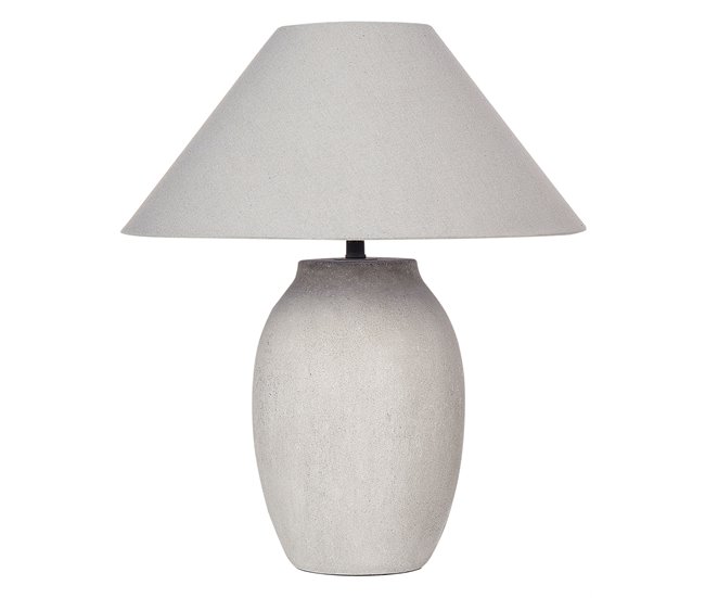 Conforama Lámpara de mesa de cerámica gris GRALIWDO