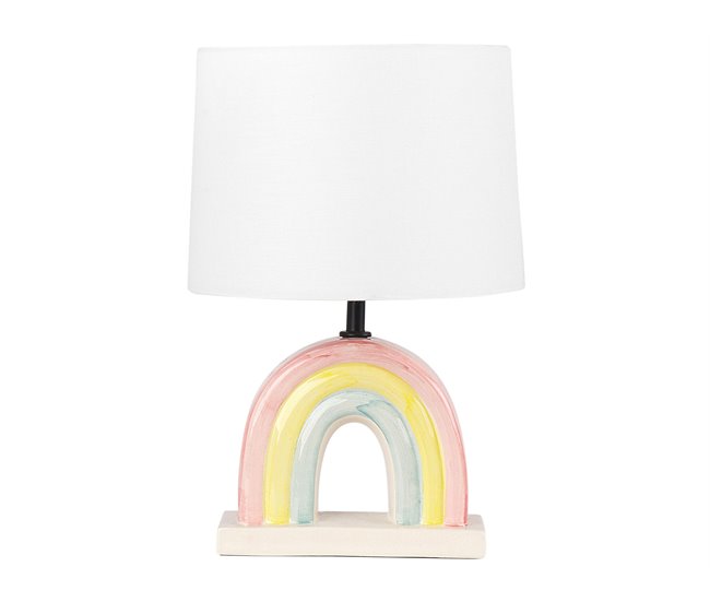 Conforama Lámpara de mesa de cerámica multicolor TITNA