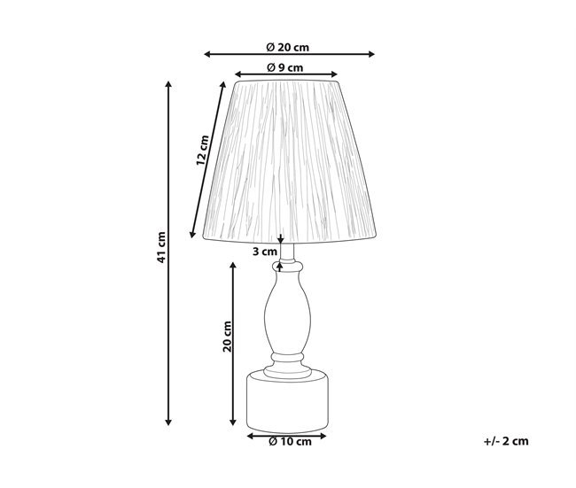 Conforama Lámpara De Mesa De Madera De Roble Clara/natural 41 Cm MORONA