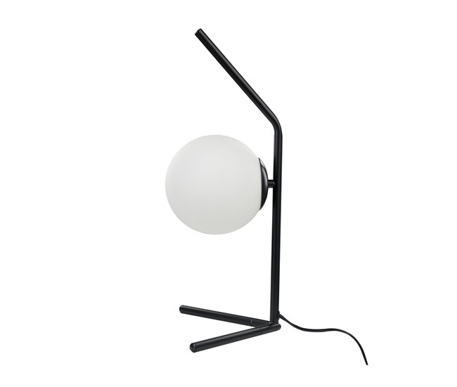 Conforama Lámpara de mesa de vidrio 47 cm negro WAPITI