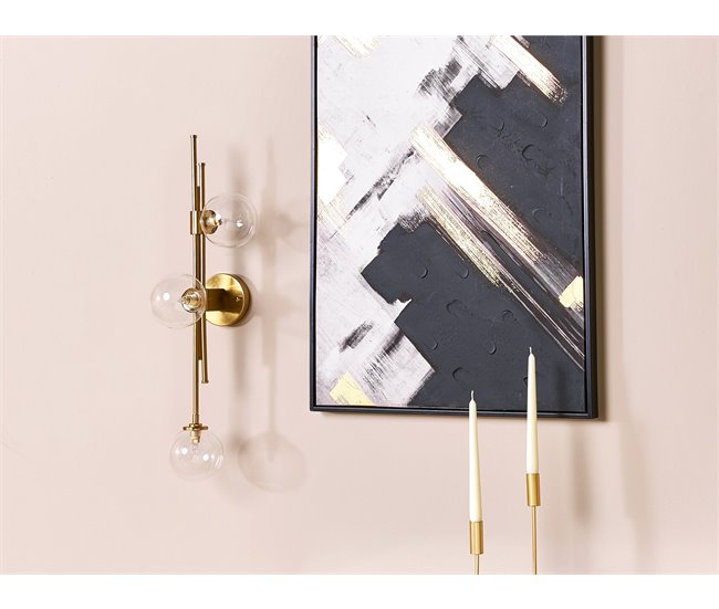 Conforama Lámpara De Pared De Metal Dorado 75 Cm TULIJA