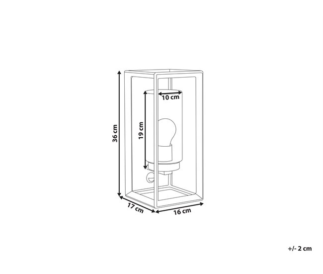 Conforama Lámpara De Pared De Metal Negro 36 Cm BELTIE