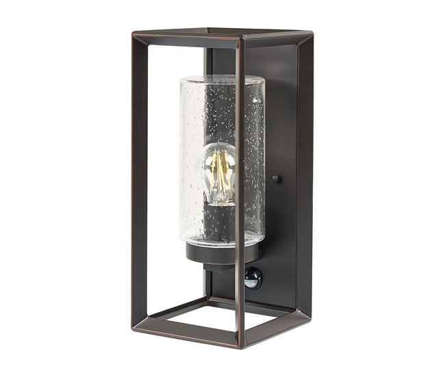 Conforama Lámpara de pared de metal negro 36 cm BELTIE