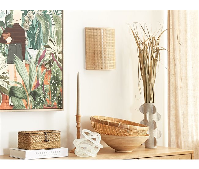 Conforama Lámpara De Pared De Ratán Natural DEMITRIE