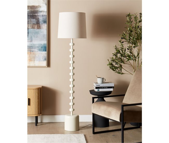 Conforama Lámpara De Pie De Metal Blanco 160 Cm KRIOS