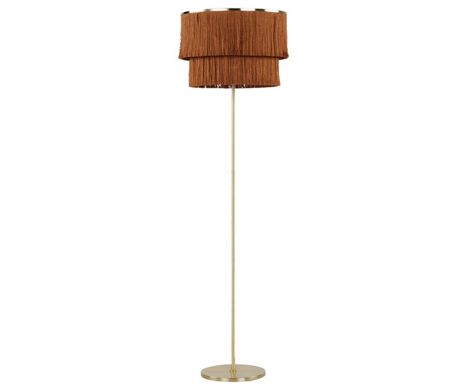 Conforama Lampara de pie de metal marrón 137 cm PERISTERI