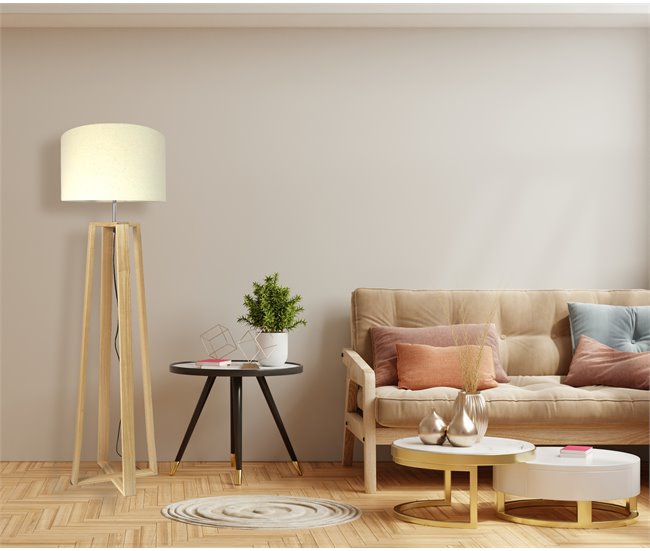 Conforama Lámpara De Pie SAMAN Marca CONFORAMA 145cm