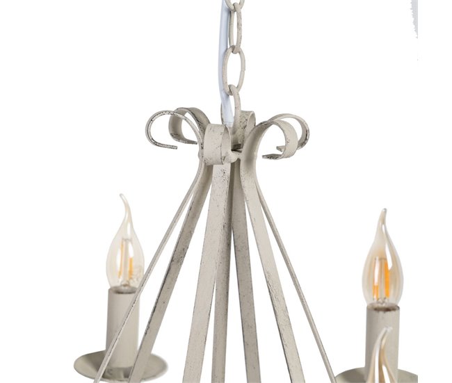 Conforama Lámpara De Techo 63 X 63 X 102 Cm Metal Taupé Hierro Vintage