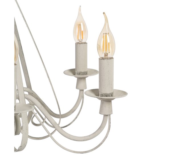 Conforama Lámpara De Techo 63 X 63 X 102 Cm Metal Taupé Hierro Vintage