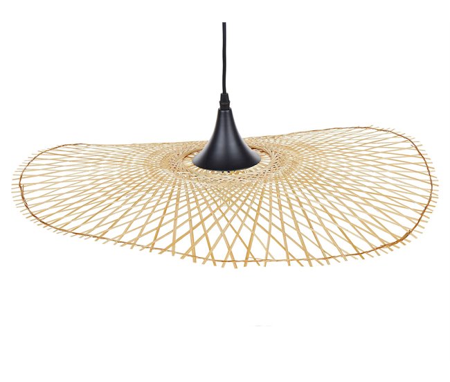Conforama Lámpara de techo de bambú 60 cm marrón claro FLOYD