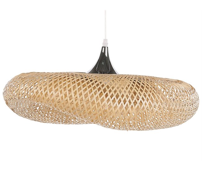 Conforama Lámpara de techo de bambú madera clara BOYNE L