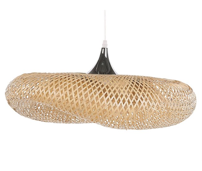 Conforama Lámpara de techo de bambú madera clara BOYNE S