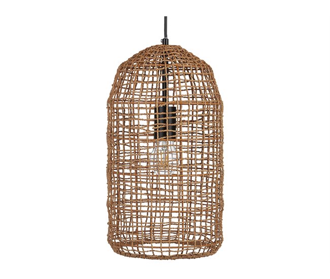Conforama Lámpara de techo de cuerda de papel marrón 126 cm LUCITE