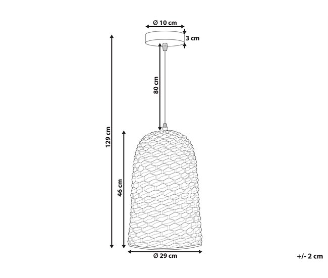 Conforama Lámpara De Techo De Madera De Bambú Clara 129 Cm KERIO