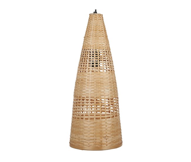 Conforama Lámpara de techo de madera de bambú clara 129 cm SUAM