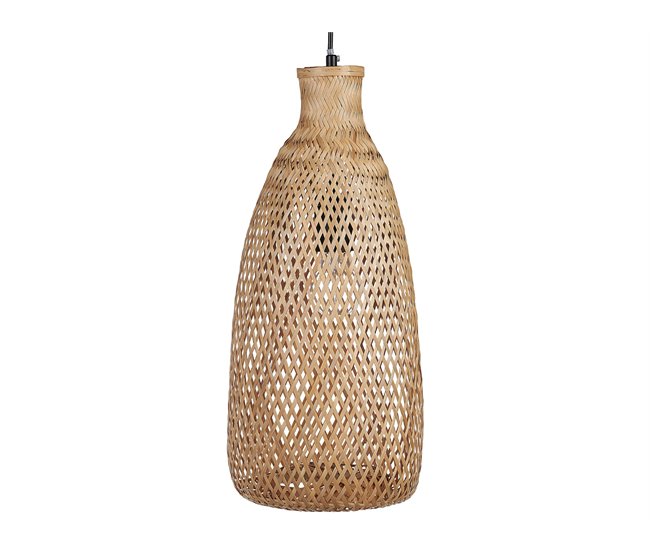 Conforama Lámpara de techo de madera de bambú clara 133 cm LWELA