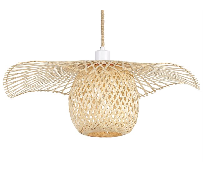 Conforama Lámpara de techo de madera de bambú clara 158 cm BONITO