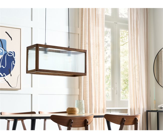 Conforama Lámpara De Techo De Madera De Mango Clara 151 Cm PENNA