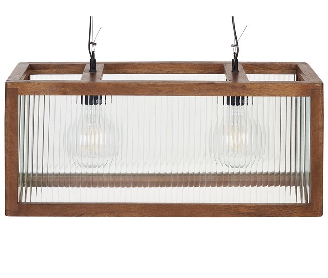 Conforama Lámpara de techo de madera de mango clara 151 cm PENNA