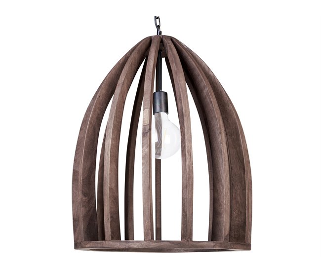 Conforama Lámpara de techo de madera de mango oscura 165 cm MANAIR